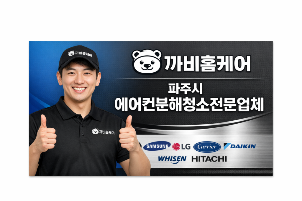 파주시 에어컨청소잘하는곳업체추천 까비홈케어
